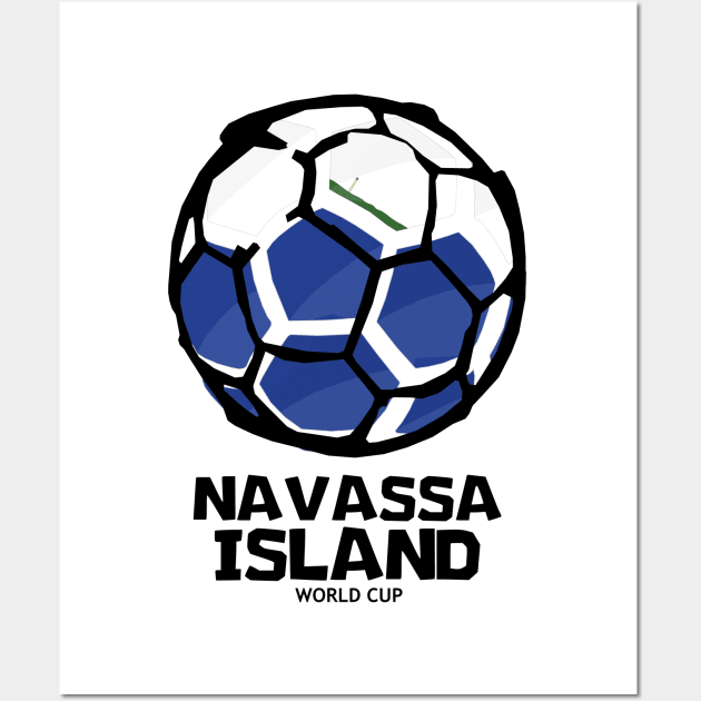 Navassa Island Football Country Flag Wall Art by KewaleeTee